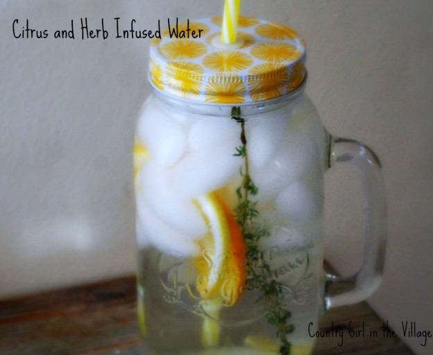 citrus and herb infused water